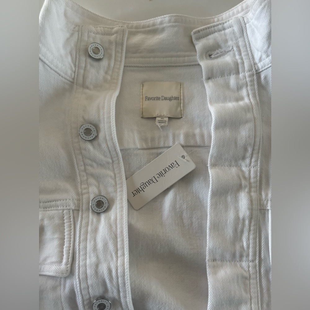 NWT | Favorite Daughter | The Nikki Denim Jacket in White | Sz XS - Picture 11 of 13